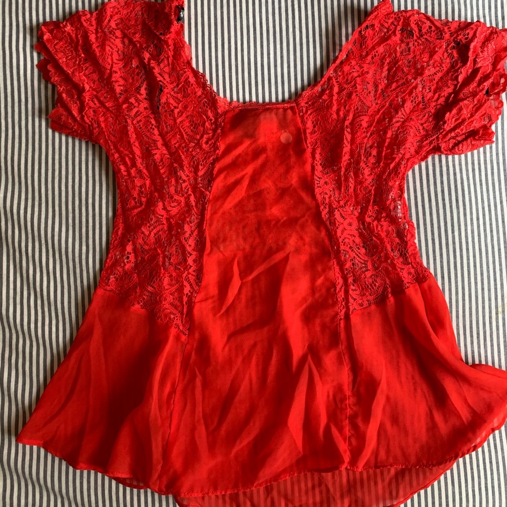 Bke Boutique Red Blouse - Picture 5 of 5